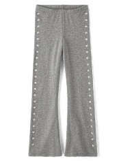 Girls Studded Flare Leggings