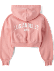 Sweat à capuche en polaire premium graphique pour fille
