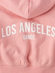 Sweat à capuche en polaire premium graphique pour fille
