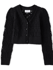 Girls Pointelle Cardigan