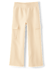 Pantalon cargo large en polaire de qualité supérieure pour fille