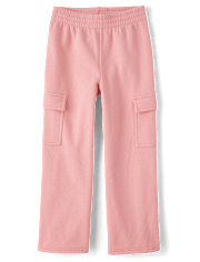 Pantalon cargo large en polaire de qualité supérieure pour fille