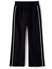 Girls Pintuck Scuba Wide Leg Lounge Pants