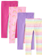 Toddler Girls Print Leggings 4-Pack