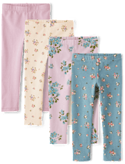 Toddler Girls Print Leggings 4-Pack