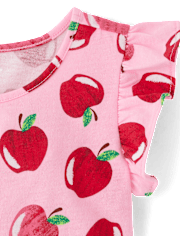 Baby And Toddler Girls Apple Flutter Dress