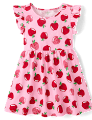 Baby And Toddler Girls Apple Flutter Dress