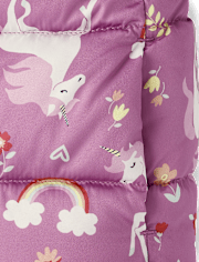 Toddler Girls Print Puffer Jacket