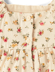 Toddler Girls Floral Babydoll Dress
