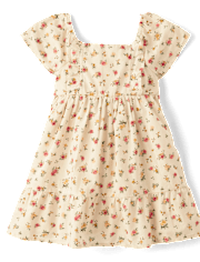 Toddler Girls Floral Babydoll Dress