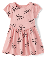 Baby And Toddler Girls Bow V Waist Dress
