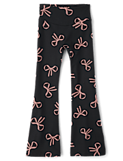Girls Print High Rise Flare Leggings