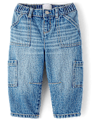 Toddler Girls Utility Barrel Jeans