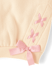 Toddler Girls Lace Up Premium Fleece Sweatshirt