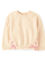 Toddler Girls Lace Up Premium Fleece Sweatshirt