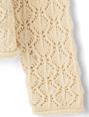 Toddler Girls Scalloped Pointelle Sweater