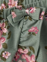 Toddler Girls Floral Ruffle 2-Piece Outfit Set