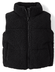 Girls Sherpa Puffer Vest