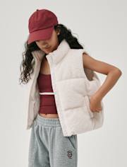 Girls Sherpa Puffer Vest