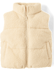 Girls Sherpa Puffer Vest