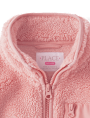 Girls Heavyweight Sherpa Zip Up Jacket