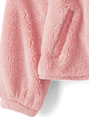 Girls Heavyweight Sherpa Zip Up Jacket