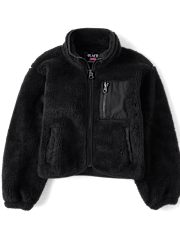 Kids Heavyweight Sherpa Zip Up Jacket