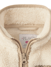 Veste zippée en sherpa épais pour enfant