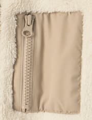 Veste zippée en sherpa épais pour enfant