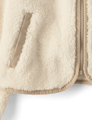 Veste zippée en sherpa épais pour enfant