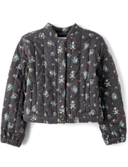 Girls Floral Quilted Jacket
