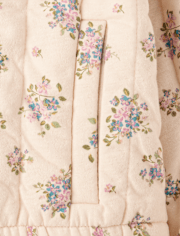 Girls Floral Quilted Jacket