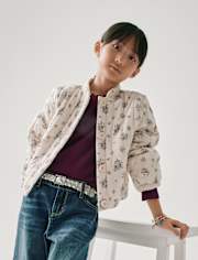 Girls Floral Quilted Jacket