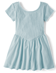 Girls Ribbed V-Waist Dress