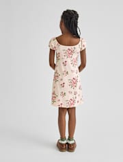 Girls Print Fit And Flare Dress