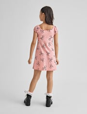 Girls Print Fit And Flare Dress