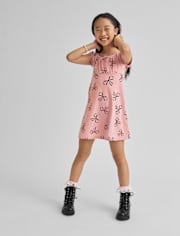 Girls Print Fit And Flare Dress