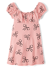 Girls Print Fit And Flare Dress