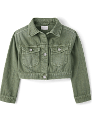 Girls Garment Dyed Denim Jacket