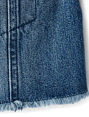 Veste en jean cloutée de strass pour fille