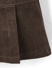 Girls Pleated Corduroy Skort