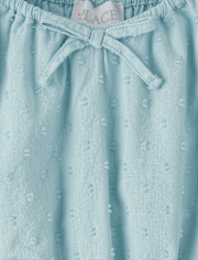 Girls Clip Dot Smocked Tiered Dress