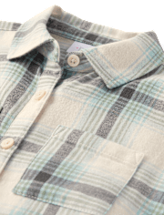 Girls Plaid Flannel Button Up Shirt