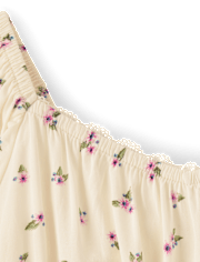 Girls Floral Smocked Top