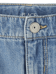 Girls Denim Ruffle Skort