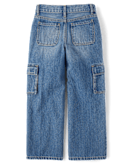 Girls Baggy Cargo Jeans
