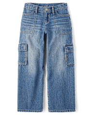 Girls Baggy Cargo Jeans