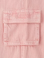 Jean cargo ample teint en pièce pour fille