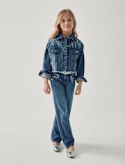 Jean ample clouté pour fille