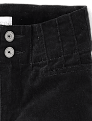 Girls Pleated Corduroy Flare Pants